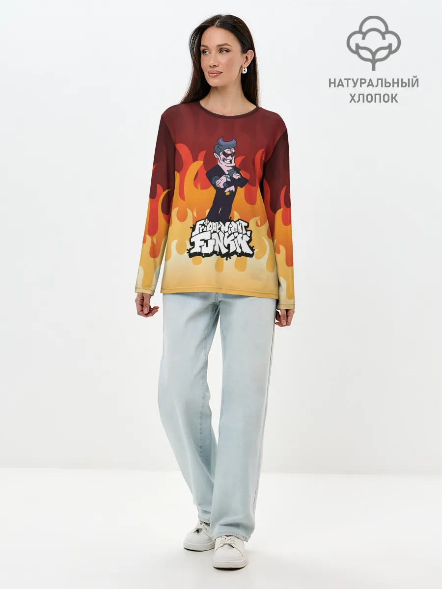 Лонгслив женский. Хлопок / Дорогой Папочка | Friday Night Funkin