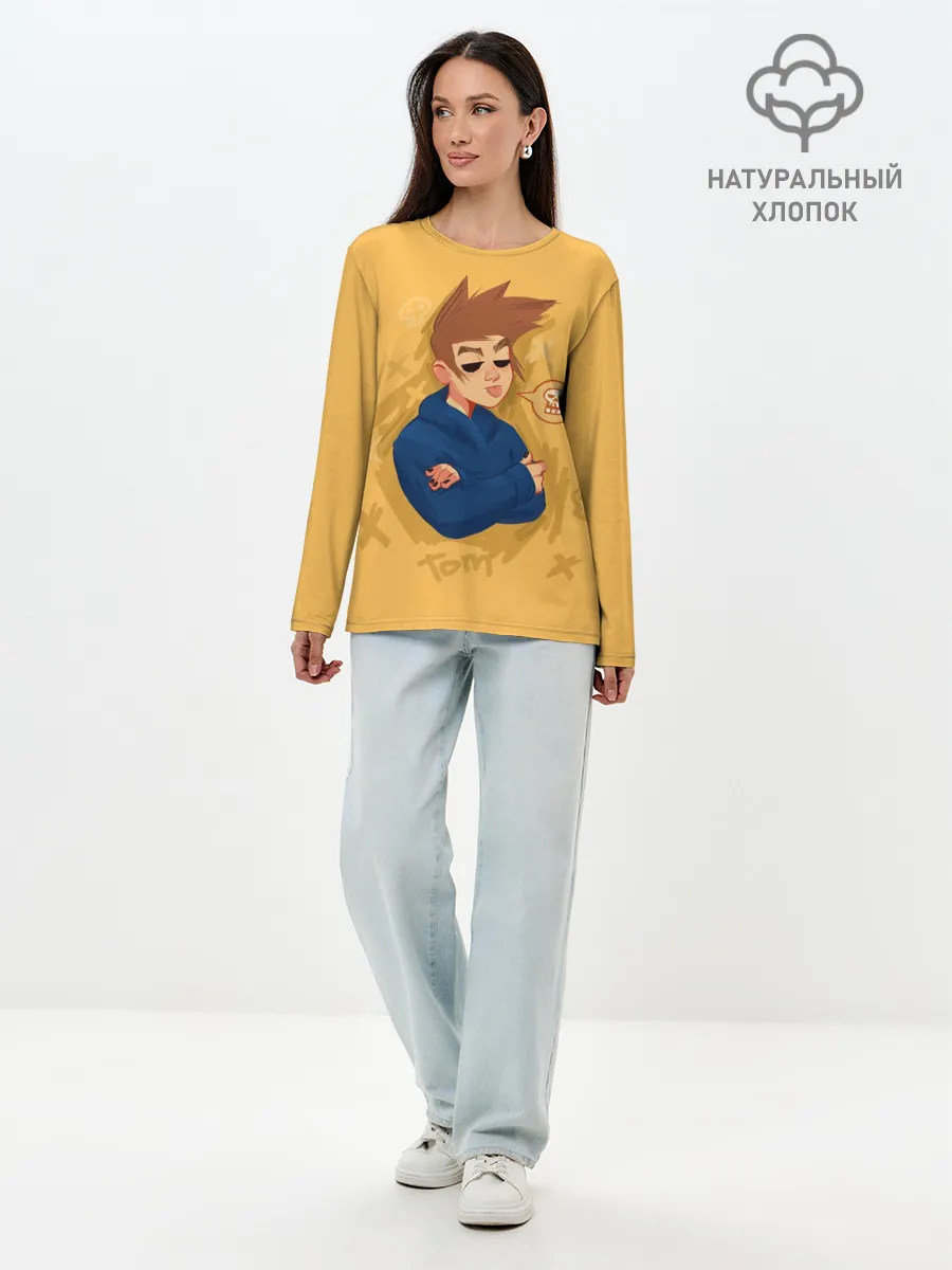 Лонгслив женский. Хлопок / Tom EDDSWORLD