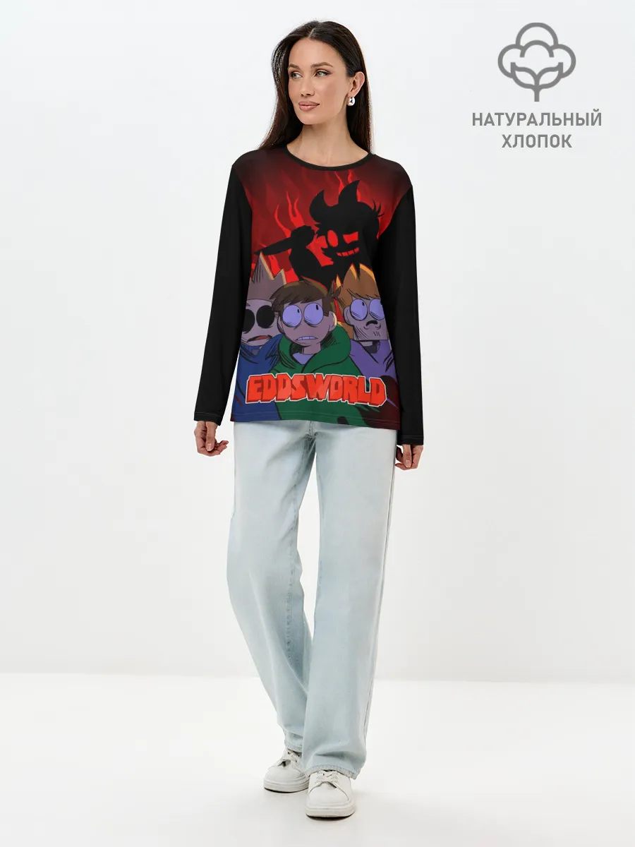 Лонгслив женский. Хлопок / Tord devil