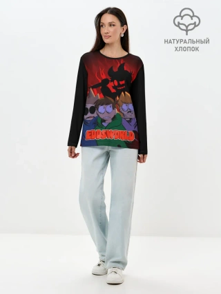 Лонгслив женский. Хлопок / Tord devil