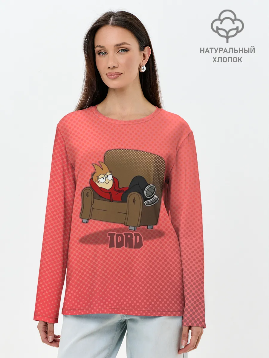 Лонгслив женский. Хлопок / Торд на чиле