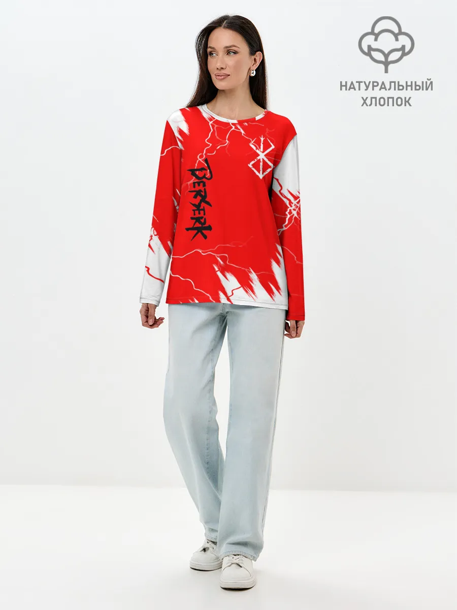 Лонгслив женский. Хлопок / BERSERK | logo