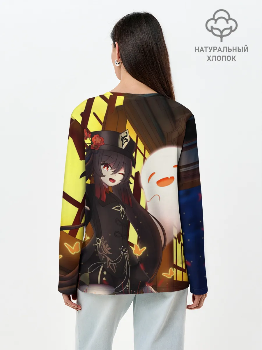Лонгслив женский. Хлопок / Ху Тао | Genshin Impact