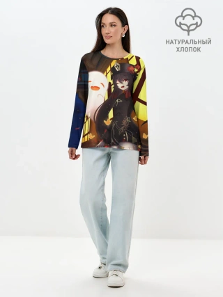 Лонгслив женский. Хлопок / Ху Тао | Genshin Impact