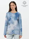 Лонгслив женский. Хлопок / Небесные мазки