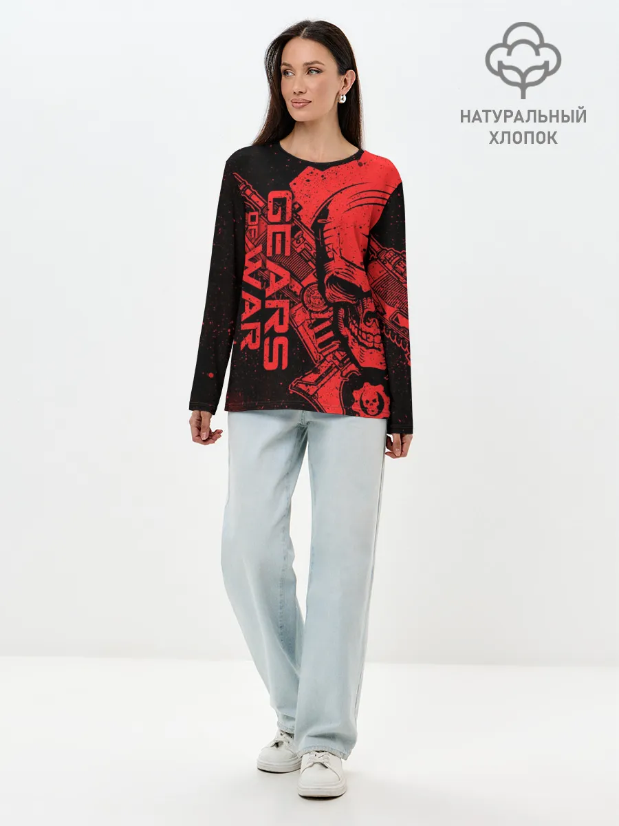 Лонгслив женский. Хлопок / Gears 5 - Gears of War