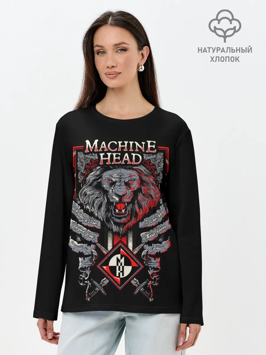Лонгслив женский. Хлопок / Machine Head - Lion Heart