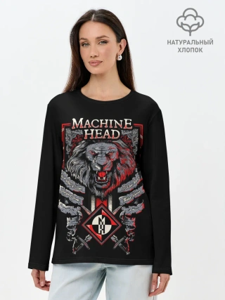 Лонгслив женский. Хлопок / Machine Head - Lion Heart