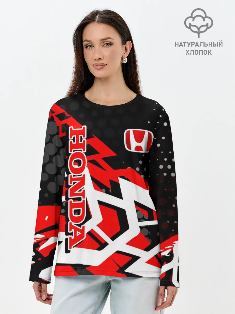 Лонгслив женский. Хлопок / Honda