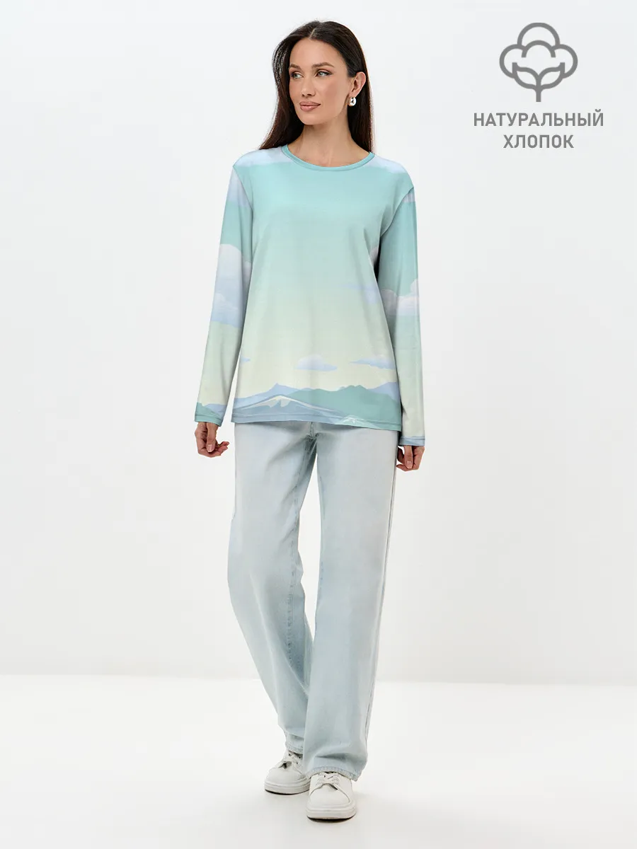 Лонгслив женский. Хлопок / Чистая природа