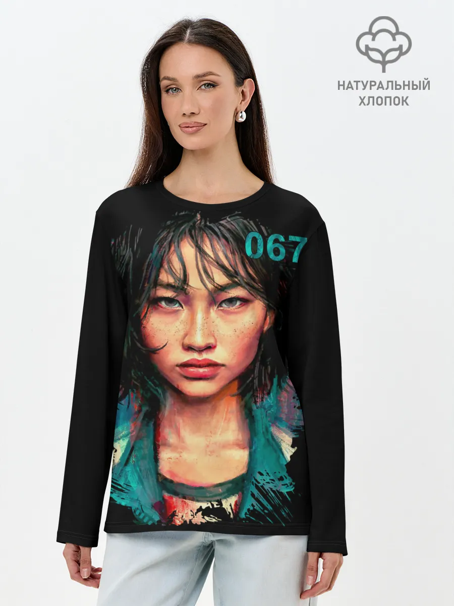 Лонгслив женский. Хлопок / Кан Сэ Бёк игрок 067