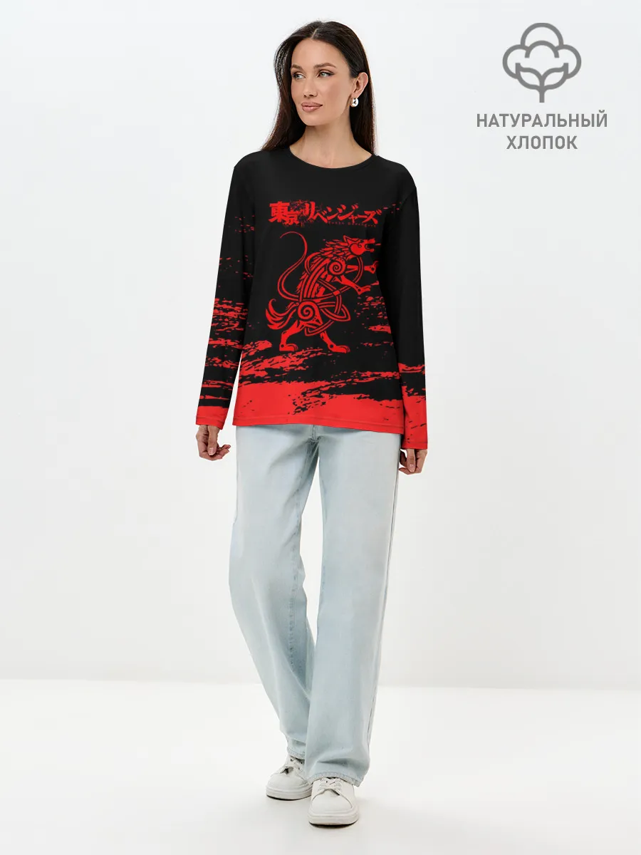 Лонгслив женский. Хлопок / Токийские мстители: Вальгалла.