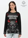 Лонгслив женский. Хлопок / CHICAGO BULLS ЯРОСТНЫЙ БЫК