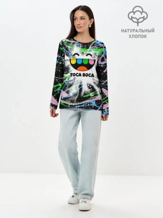 Лонгслив женский. Хлопок / Toca Boca: Весельчак.