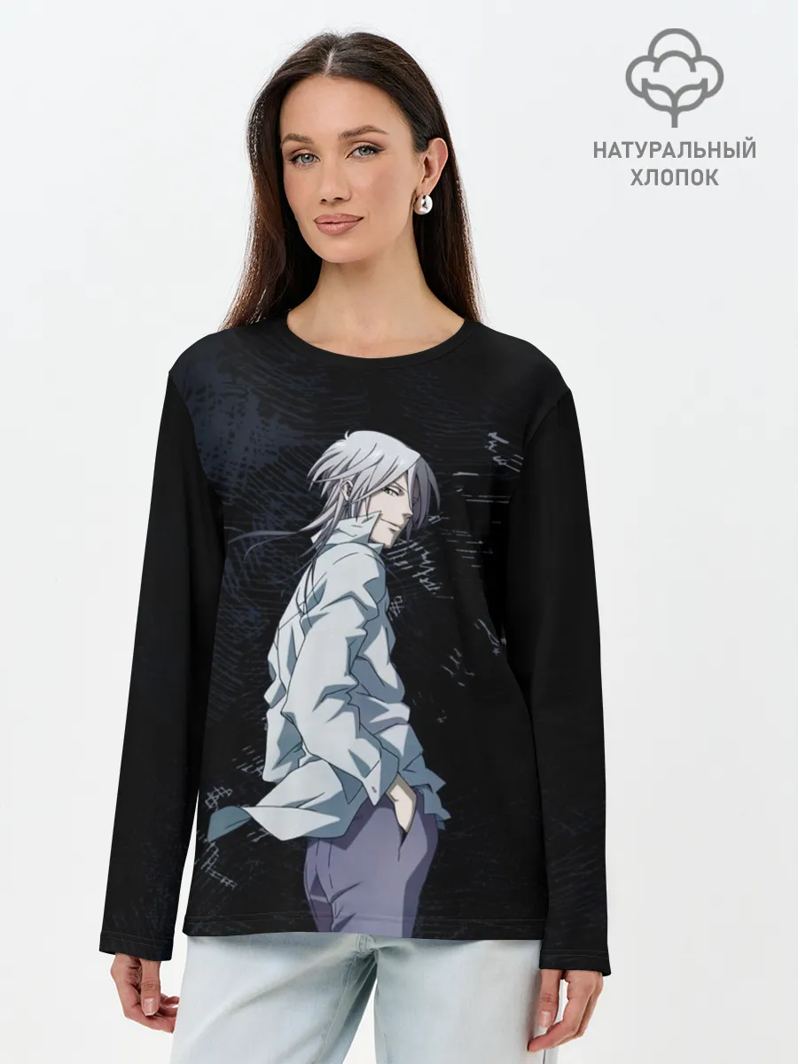 Лонгслив женский. Хлопок / Макишима из Психо паспорт