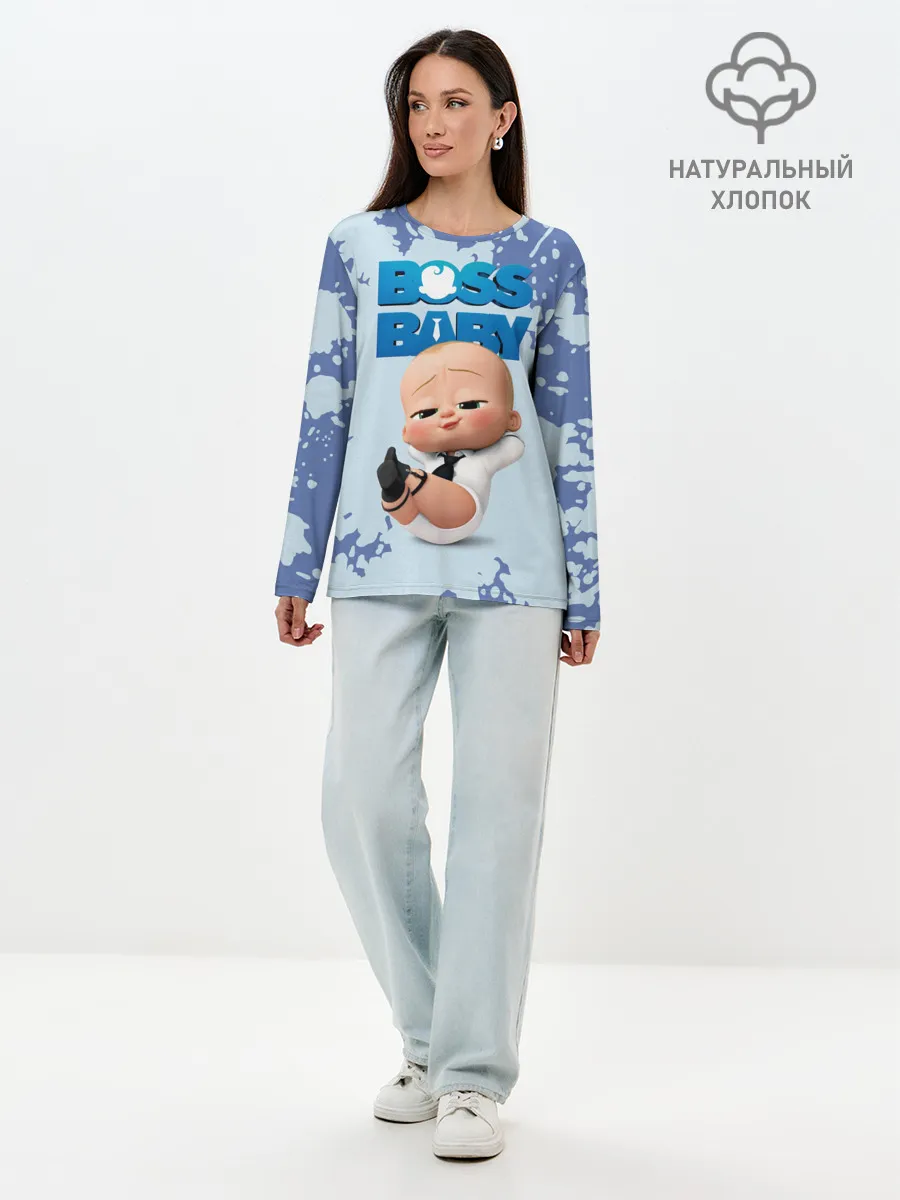 Лонгслив женский. Хлопок / Boss Baby / Босс Молокосос
