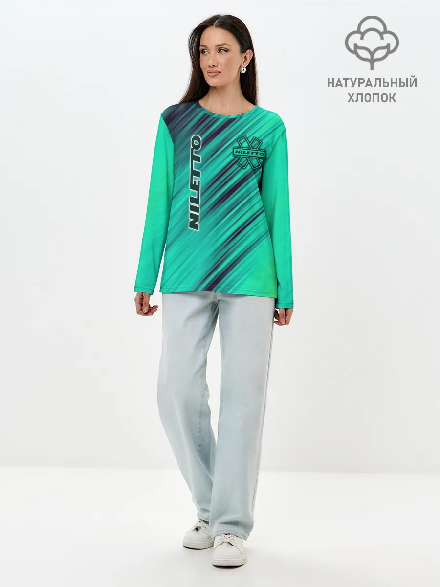 Лонгслив женский. Хлопок / Нилетто / Niletto лого