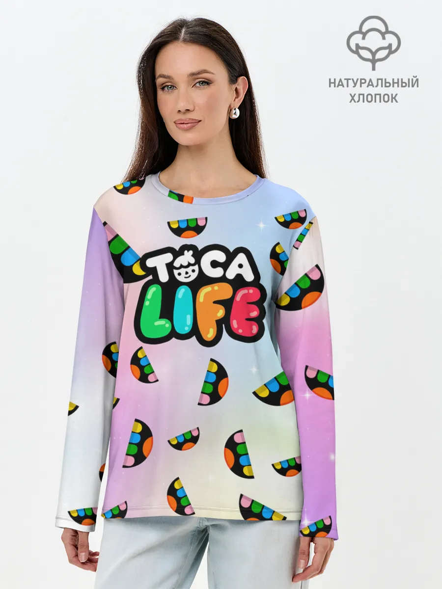Лонгслив женский. Хлопок / ТОКА БОКА ЛОГОТИП