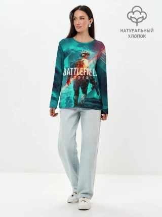 Лонгслив женский. Хлопок / Battlefield 2042 игровой арт