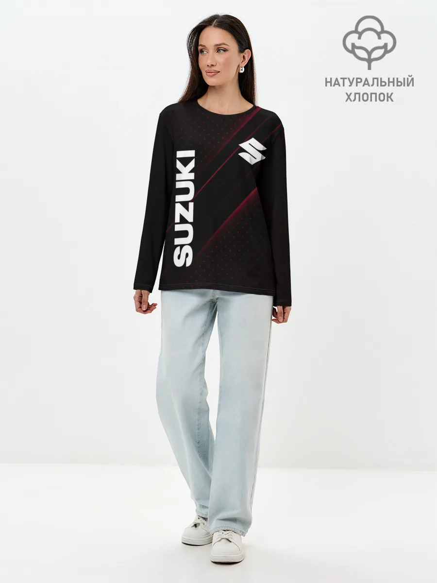 Лонгслив женский. Хлопок / SUZUKI, sport