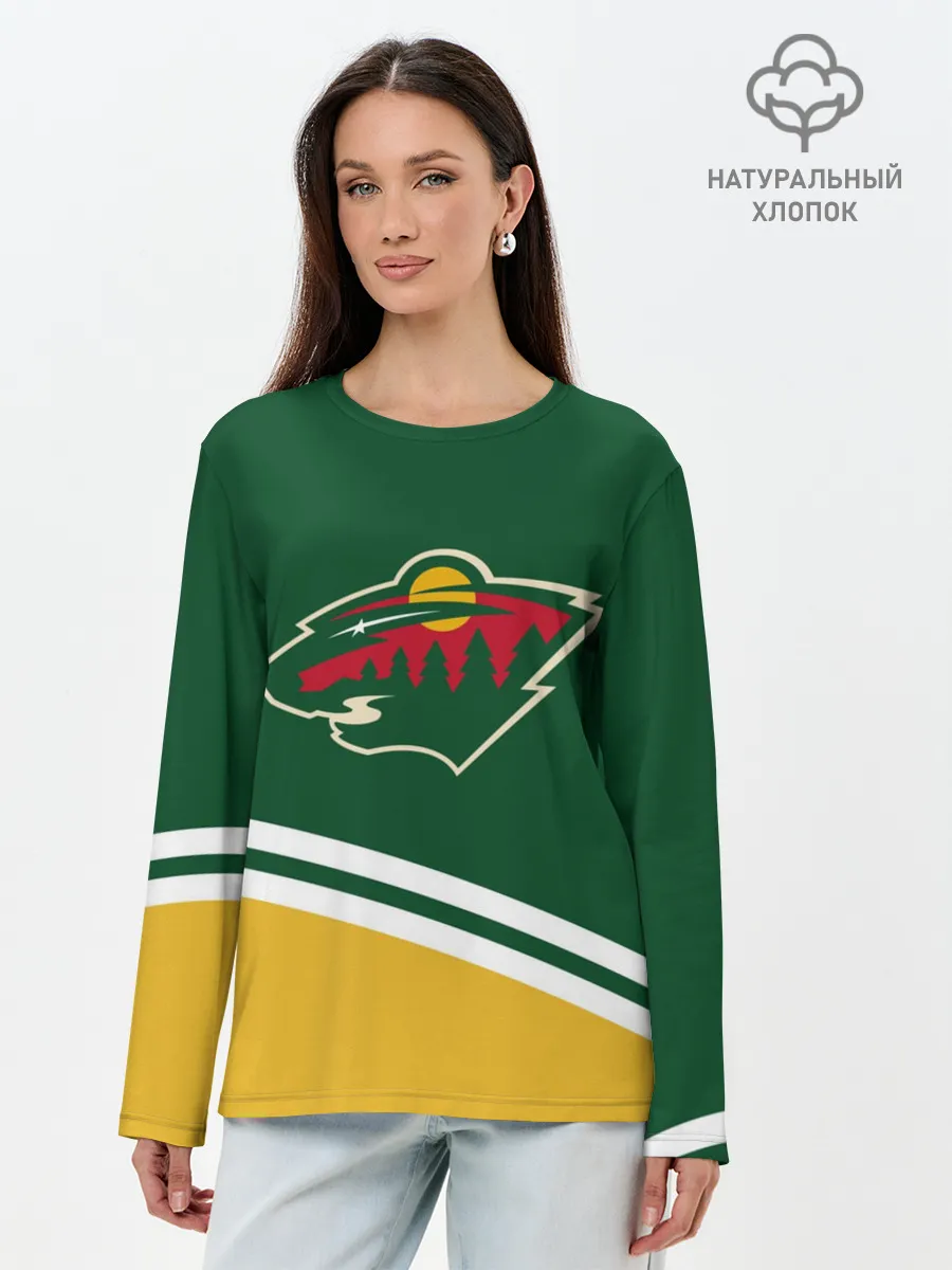 Лонгслив женский. Хлопок / Minnesota Wild NHL