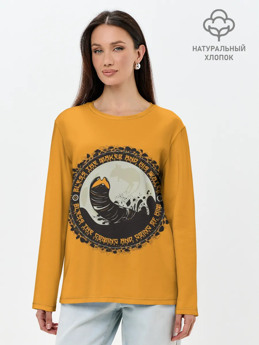 Лонгслив женский. Хлопок / Worm 2021