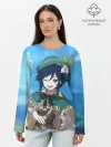 Лонгслив женский. Хлопок / Венти. Genshin Impact
