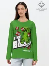 Лонгслив женский. Хлопок / LIKE A BOSS Minecraft Creepe