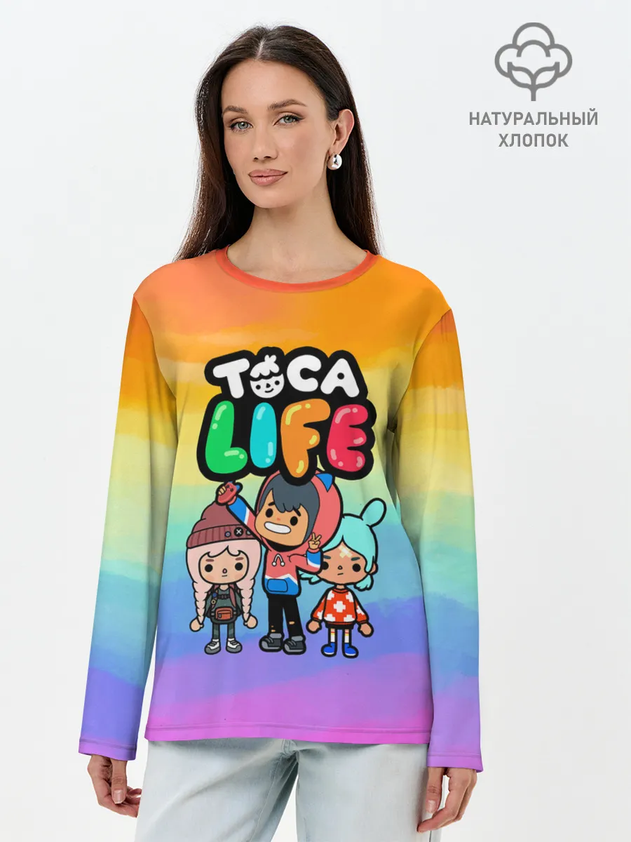 Лонгслив женский. Хлопок / Рита Зик | Тока Бока