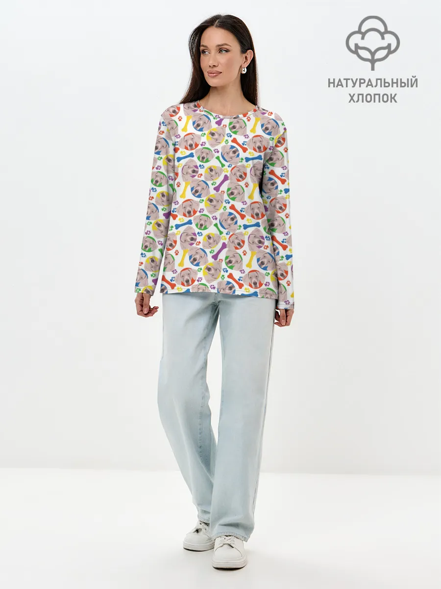 Лонгслив женский. Хлопок / Веймаранер