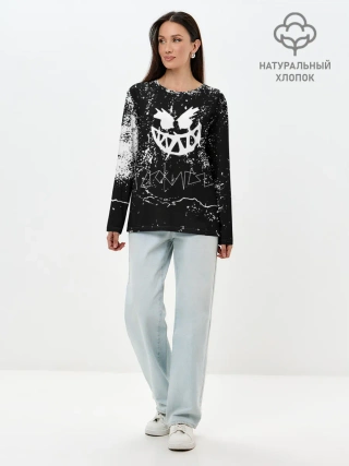 Лонгслив женский. Хлопок / PYROKINESIS: