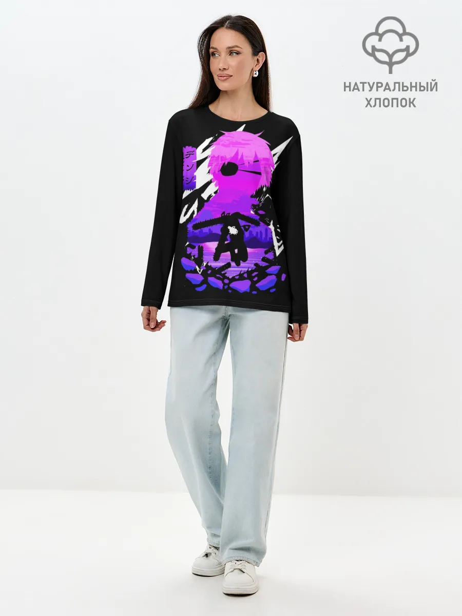 Лонгслив женский. Хлопок / Chainsaw Man: Человек-бензопила