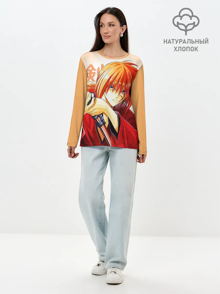 Лонгслив женский. Хлопок / Химура - Бродяга Кэнсин