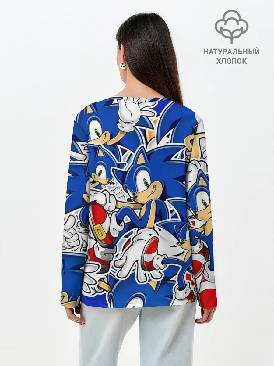 Лонгслив женский. Хлопок / SONIC ПАТТЕРН / СОНИК