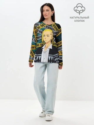 Лонгслив женский. Хлопок / Дракен