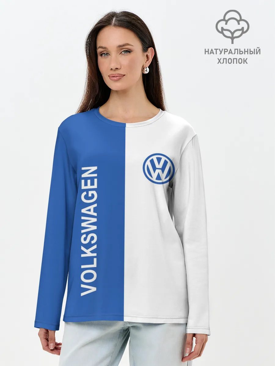 Лонгслив женский. Хлопок / Volkswagen, ФОЛЬКСВАГЕН