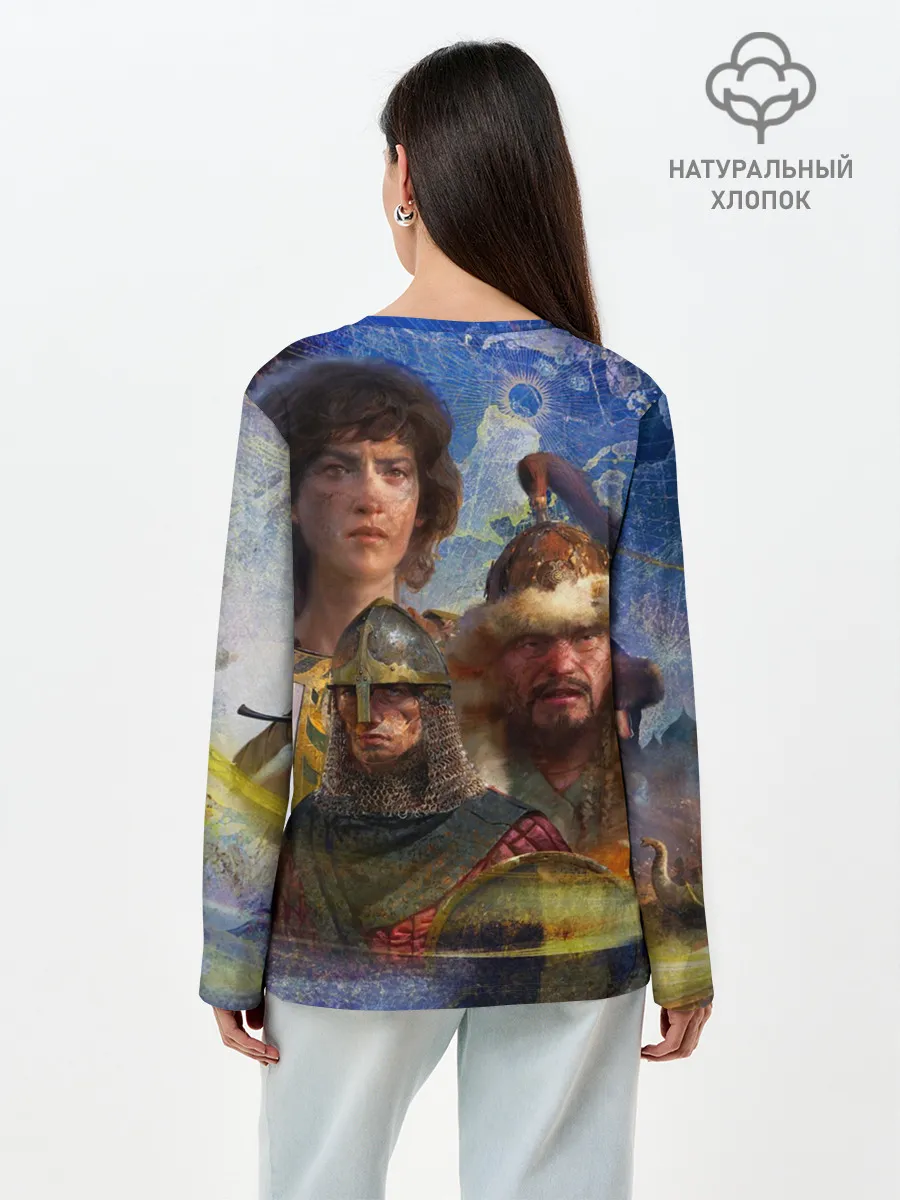 Лонгслив женский. Хлопок / Age of Empires 4 Обложка