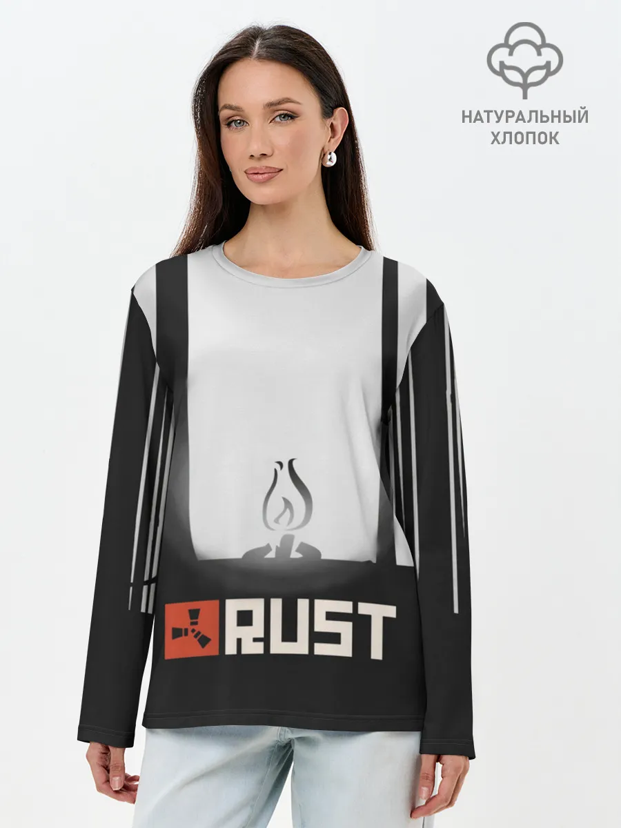 Лонгслив женский. Хлопок / Огонёк из Раста