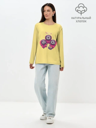 Лонгслив женский. Хлопок / Chibi Red Soldier