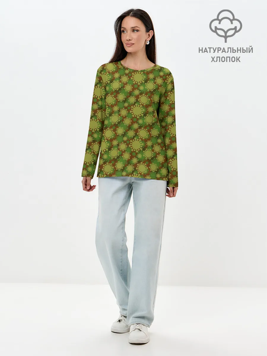 Лонгслив женский. Хлопок / КоронаВирус