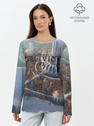 Лонгслив женский. Хлопок / Столичный замок