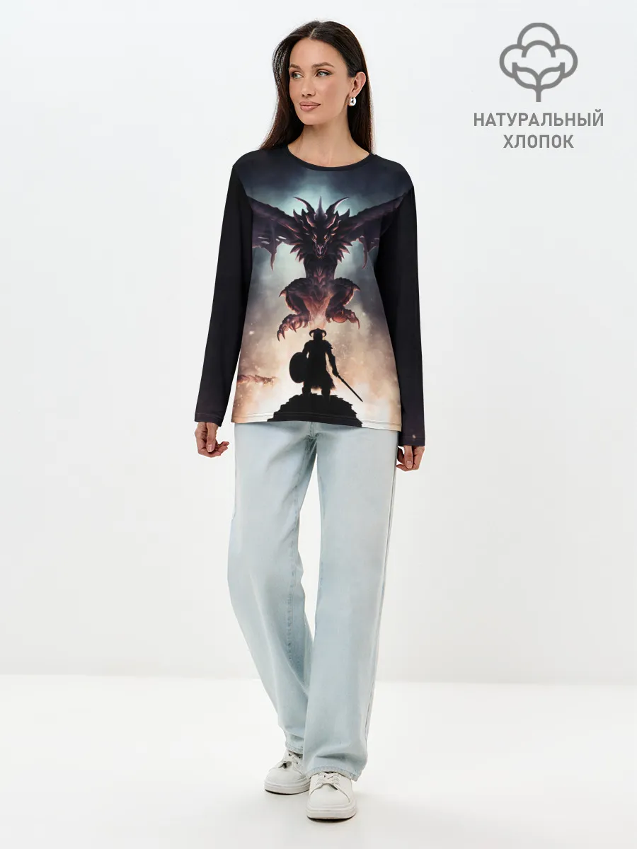 Лонгслив женский. Хлопок / Да начнётся битва