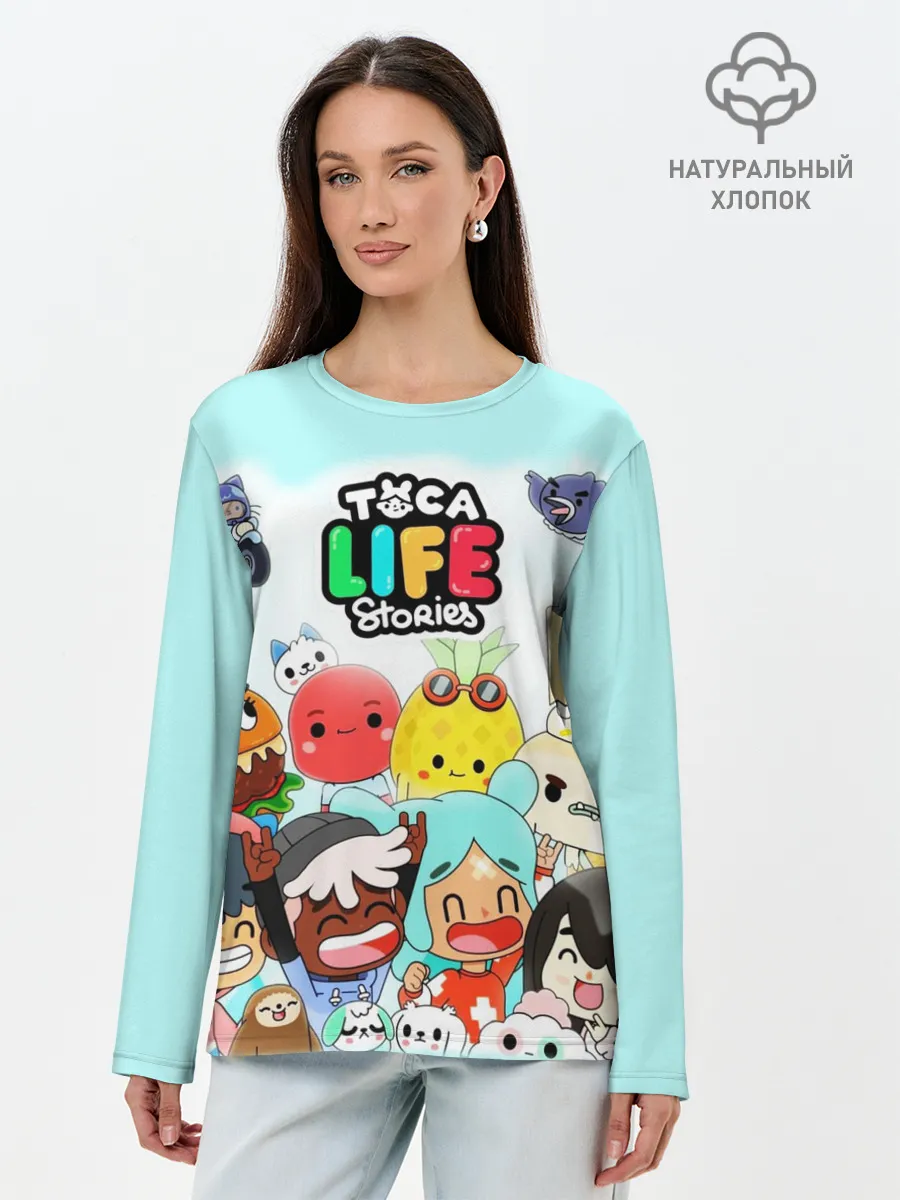 Лонгслив женский. Хлопок / Toca Boca | Тока Бока все персонажи