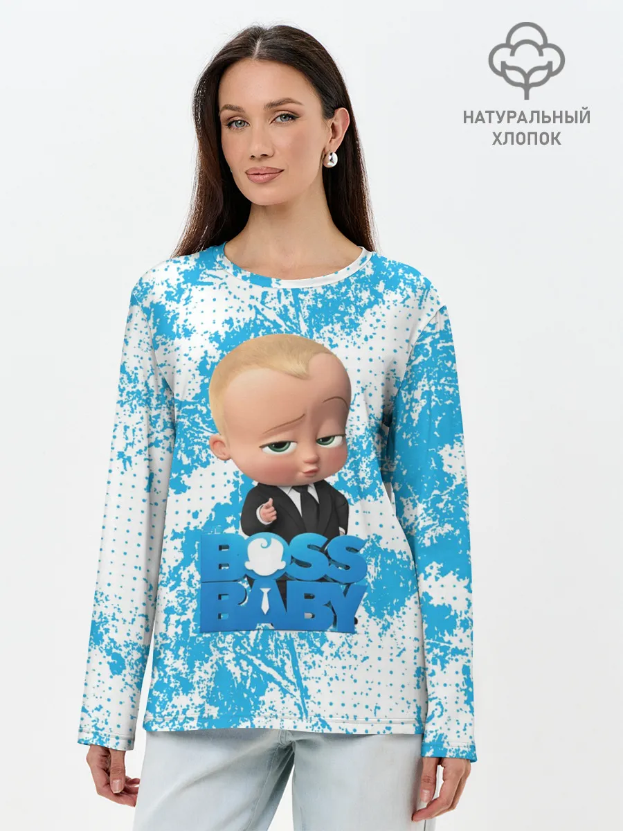 Лонгслив женский. Хлопок / Босс Молокосос | Boss Baby