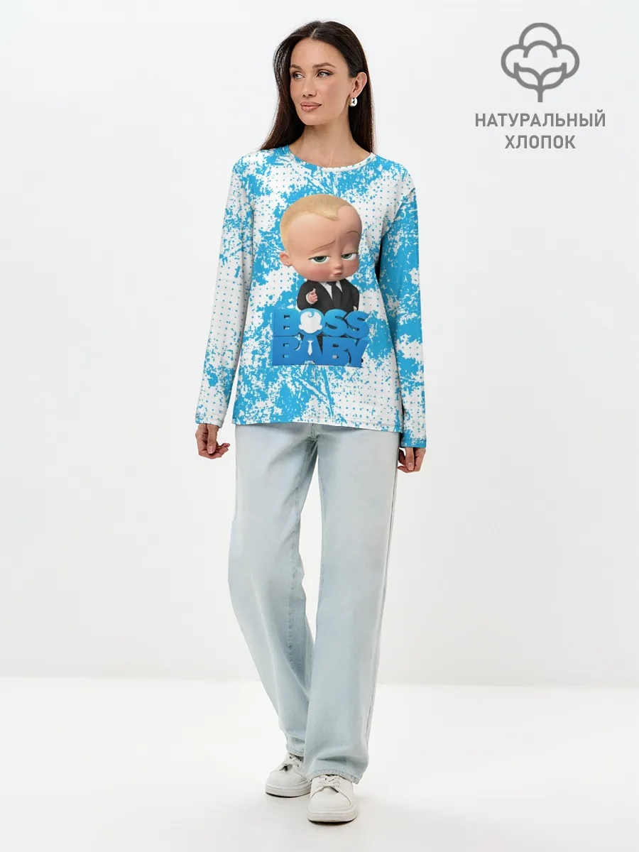 Лонгслив женский. Хлопок / Босс Молокосос | Boss Baby