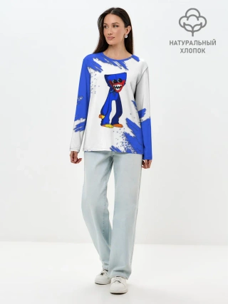 Лонгслив женский. Хлопок / Poppy Playtime