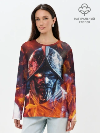 Лонгслив женский. Хлопок / NEW WORLD / НЬЮ ВОРЛД / РЫЦАРЬ