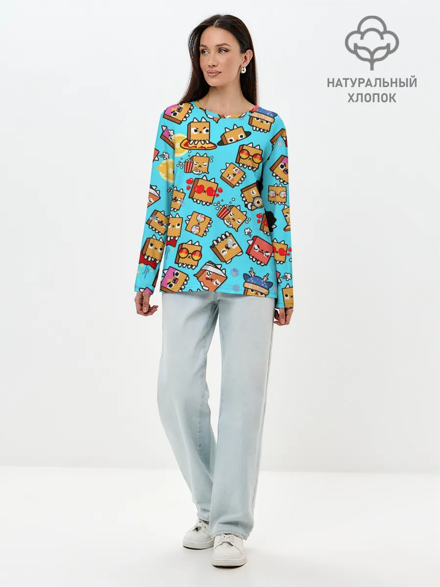 Лонгслив женский. Хлопок / PAPER BAG CAT TOCA BOCA / TOCA LIFE WORLD