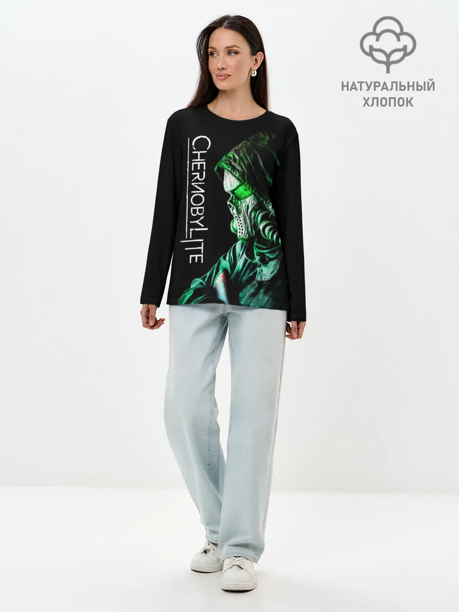 Лонгслив женский. Хлопок / Chernobylite