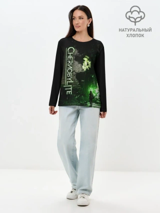 Лонгслив женский. Хлопок / Chernobylite